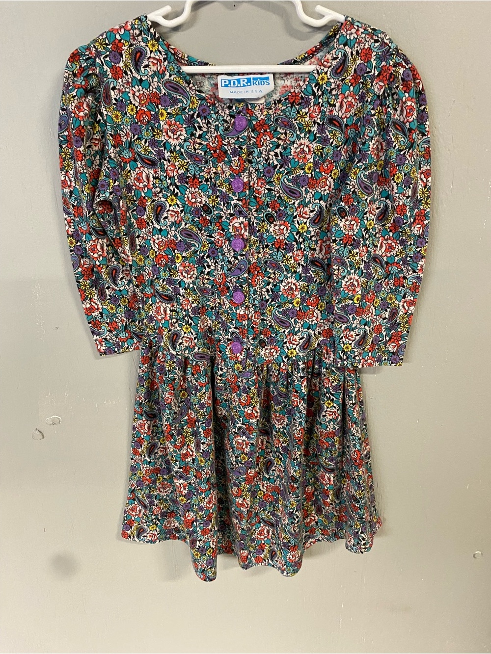 PDR Kids Multicolor Floral Paisley Girls Dress